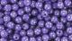 Purple Star Spangled Plastic Beads - 8 mm Round (Pack of 60)  *  (Minimum quantity purchase is 3)