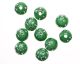 Green Star Spangled Plastic Beads, 8 mm round- 60 beads   (Minimum quantity purchase is 1)