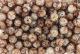Brown and White Spun Glass 8mm Beads - Pkg 60 *  (Minimum quantity purchase is 3)