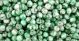   Light Green with Black, Spun Glass Porcelain Beads -  8mm - Pkg. 60    (Minimum quantity purchase is 1)