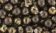  Brown and Gold Swirl Glass Beads - 8mm  60 PER PACK  *  (Minimum quantity purchase is 3)