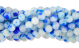 Dyed Jade Beads in Blue and White, 8mm - Pkg 60    (Minimum quantity purchase is 1)