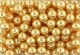 Glass Pearl Beads, 8 mm Round, Yellow Gold - 60 count    (Minimum quantity purchase is 1)