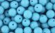 Glass Beads, Sky Blue - 8 mm Round - Pack of 60  *   (Minimum quantity purchase is 3)
