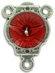 Holy Spirit Dove Rosary Center with Red Enamel - 3/4