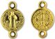 Gold Tone St Benedict Medal Our Father Beads