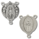 Miraculous Medal Rosary Center with Angel Border – 3/4