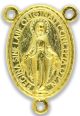   Miraculous Medal Oval Rosary Center - Gold plated 1 inch    (Minimum quantity purchase is 2)
