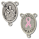 St Agatha Pink Ribbon Rosary Centerpiece (Breast Cancer) - 1