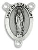 Our Lady of Guadalupe Oval Centerpiece - Silver Ox, 1-1/16