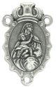 Mary and Jesus Oval Crest Centerpiece - Silver Ox, 1.25