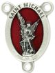 St Michael the Archangel Oval Centerpiece - Red Enamel, 1