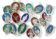 Mix and Match Colored Enamel Rosary Center Assortment - Made in Italy *   (Minimum quantity purchase is 6)