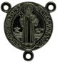 St Benedict Rosary Center Piece, Gun Metal Finish - 3/4 inch *   (Minimum quantity purchase is 5)