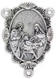 Holy Family Ornate Oval Centerpiece - Silver Ox, 1.25