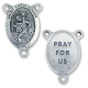 St Christopher Oval Centerpiece - Silver Ox, 1-1/16