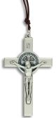 St Benedict Crucifix Pendant - Silver Ox, 3