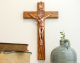 St Benedict Zebra Wood Wall Crucifix – 10