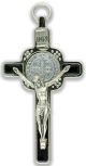 St Benedict Crucifix Pendant Black Enamel Posts- 3