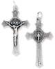 Miraculous Medal Flared Edge Crucifix - 1.5