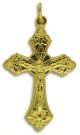 Grape and Vine Sunburst Crucifix -1 1/8