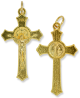 St Benedict Flared Edge Crucifix - 1 1/2