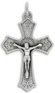   Flared Edge Crucifix with Ridged Posts - 1 1/2 in.   (Minimum quantity purchase is 1)