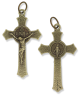  Miraculous Medal Flared Edge Crucifix - 1 1/2