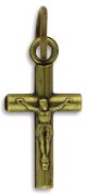  Small Round Bar Crucifix 11/16 inch - Bronze   (Minimum quantity purchase is 2)
