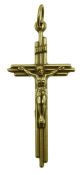  Rosary Crucifix - 3 Bar Bronze 3.8 cm    (Minimum quantity purchase is 2)