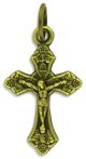   Small Leaf Sunburst Crucifix - 1 inch Bronze   (Minimum quantity purchase is 2)