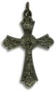   Grapes and Vine Crucifix - Gun Metal Finish  (Minimum quantity purchase is1)