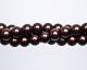   CZECH  Glass Pearl Beads, 8 mm round, brown - 60 count   (Minimum quantity purchase is 1)