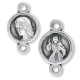Divine Mercy Our Father Bead (Our Lady of Medjugorje) – 8mm Silver Oxidized, Made in Italy  *  (Minimum quantity purchase is 6)