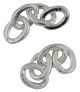 Heavy Duty Precut Rosary Chain  0.60 mm- Soldered Silver OX 4 link - 100 pcs  *   (Minimum quantity purchase is 1)