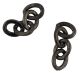   Extra Heavy Duty Precut Rosary Chain 0.70 mm - Gun Metal Finish,  4 link - 100 pcs  (Minimum quantity purchase is 1)