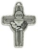 First Communion Cross Pendant – 1 3/4” Silver Oxidized, Made in Italy  (Minimum quantity purchase is 1)