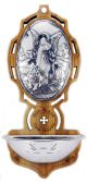   Olive Wood Guardian Angel Holy Water Font  (Minimum  qty. purchase is 1)