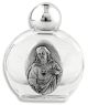 Sacred Heart of Jesus Glass Holy Water Bottle - 1.5 oz Travel Size, Made in Italy   (Minimum quantity purchase is 1)
