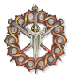 Stations of the Cross Crown of Thorns & Three Nails Wall Plaque (Wood & Colored Accents) – 4 3/4