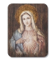 Immaculate Heart of Mary Wood Grain Wall Plaque – 8