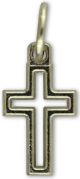  Simple Outlined Metal Cross - 11/16 inches  (Minimum quantity purchase is2)