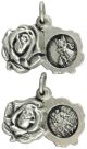  Locket Style St Michael / Guardian Angel Rose Medal    (Minimum quantity purchase is 2)