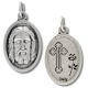   Face of Christ / Cross Medal - Die-cast Italian Silver Plated 1 inch  (Minimum quantity purchase is 1)