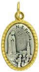  Our Lady of Fatima / Pray for Us Medal, Two Tone  - 1 Inch   (Minimum quantity purchase is 2)