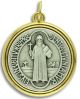  Large 1.5 Inch Two Tone St. Benedict Medal - Benedictine Monastery Designed & Made in Italy * (Minimum quantity purchase is 2)