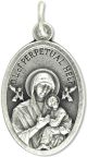  Our Lady of Perpetual Help - Silver Oxidized Die-Cast Medal - 1
