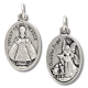Infant of Prague / Guardian Angel Medal - Silver Oxidized Die-Cast -1