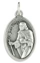  St Juan Diego / Pray for Us Medal - Silver Oxidized Die-Cast - 1
