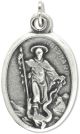  St Bernard (Patronage: Candlemakers & Beekeepers) Medal - Italian Silver OX 1 inch  (Minimum quantity purchase is 2)